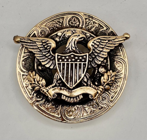 Belt Buckle: American Eagle Nautical Brass Buckle, By Silversmith Richard Kaish -w/ Premium Leather Belt