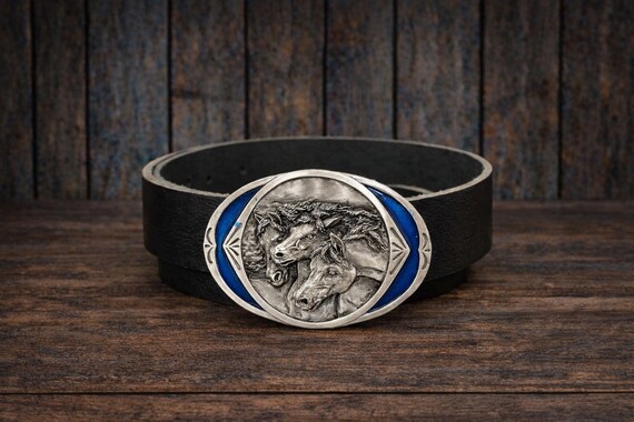 Handmade Southwestern Horse Belt, Cowgirl Leather Belt, Rodeo, Equestrian