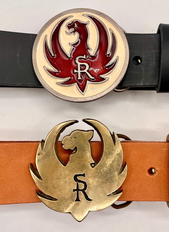 Sturm Ruger Buckle: Solid Brass, Custom Leather - Patchogue NY