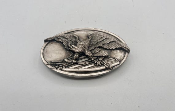 Vintage Bergamot American Eagle Belt Buckle, Optional Belt