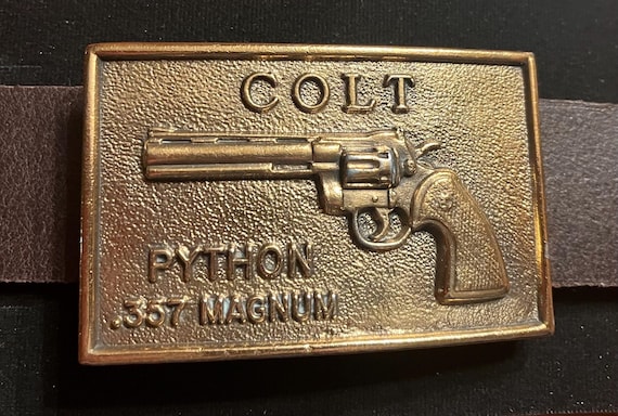 Vintage Colt Python .357 mag. Brass w/ Premium Buffalo Belt