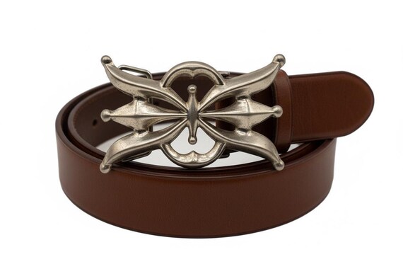 Vintage Sand Cast Sterling Silver Belt Buckle, Southwestern Leather Belt Optional