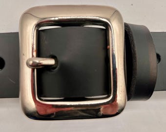 Genuine Leather Custom Belt, with &quot; Roma&quot; buckle.