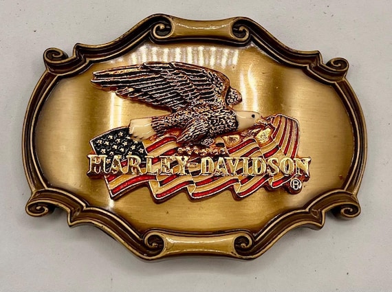 Harley Davidson Belt Set: Vintage Raintree Buckle - Handmade Leather Belt