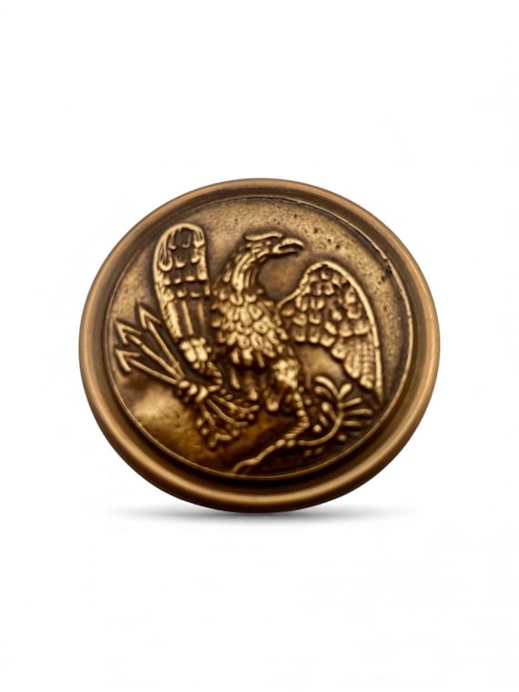 Vintage Belt Buckle American Eagle with Arrows, Solid Brass, Optional Belt