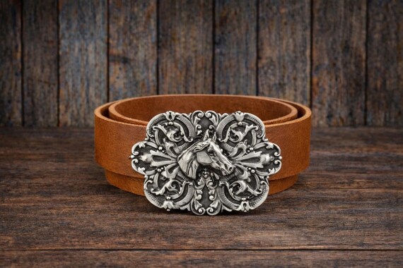 Handmade Southwestern Horse Belt, Cowgirl Leather Belt, Rodeo, Equestrian