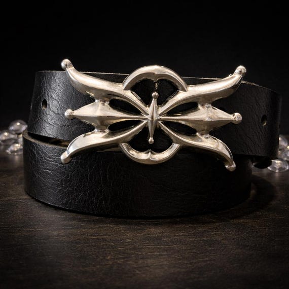 Vintage Sterling Silver Navajo Sandcast Belt Buckle (3.5") – Artisan Western Cowboy Design