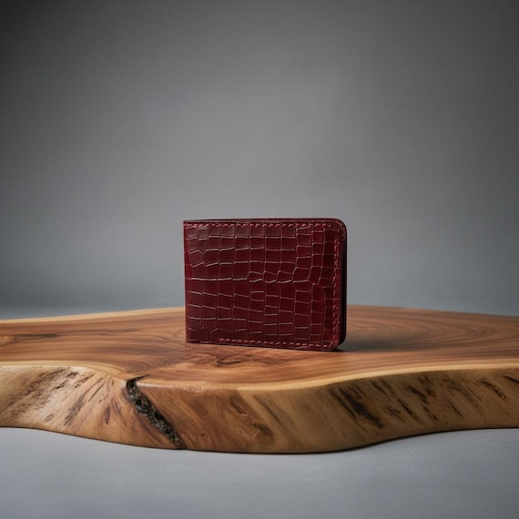 Men's Alligator Wallet, Billfold, Mahogany