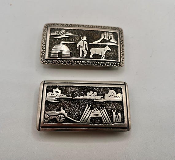 Vintage Southwestern Belt Buckle Genuine  2 Piece for 3/4” belt
