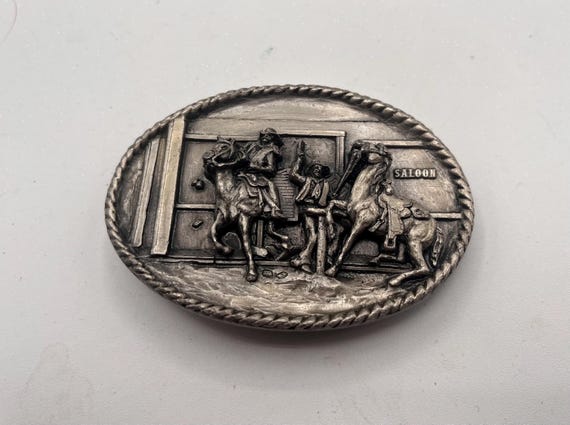 Vintage Belt Buckle Cowboy Rodeo, Optional Belt