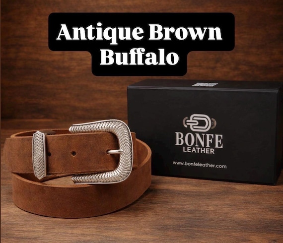 Custom Genuine Leather Belt - Handmade, Various Colors