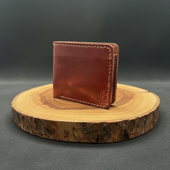 Genuine Leather Wallet Bifold in Chestnut