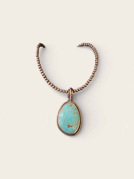 Southwestern Pendant Necklace: Sterling Silver and Turquoise