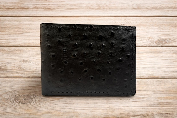 Luxury Men's Wallet: Ostrich Leather Billfold - Various colors