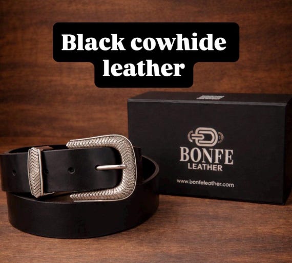 Custom Genuine Leather Belt - Handmade, Various Colors