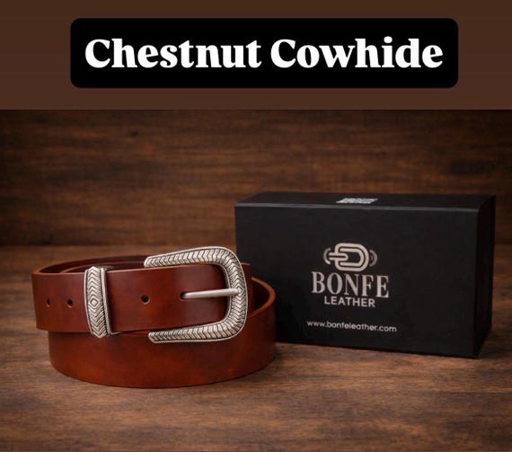 Custom Genuine Leather Belt - Handmade, Various Colors