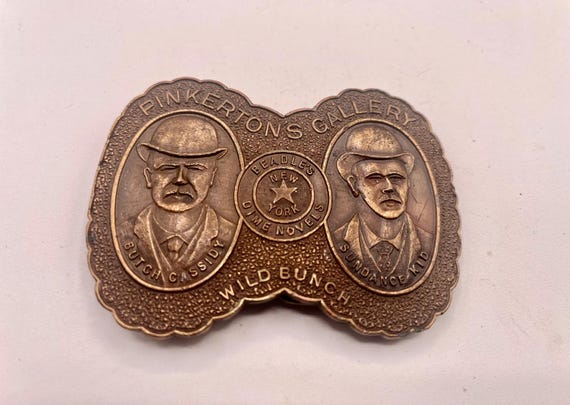 Vintage Belt Buckle Pinkerton’s Gallery New York, Optional Belt