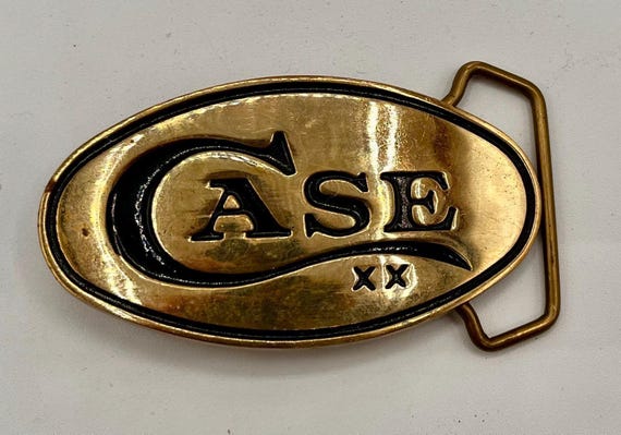 Case Sporting Goods Belt Buckle: Handmade Leather, Brass Design
