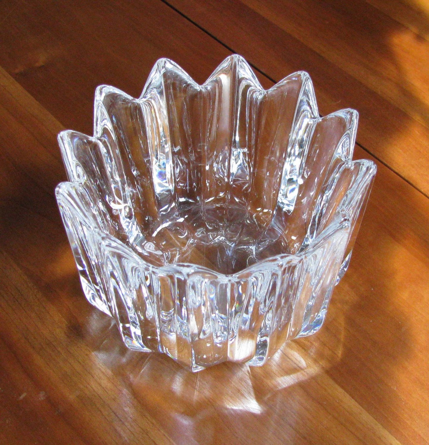 Orrefors Fleur crystal bowl Etsy