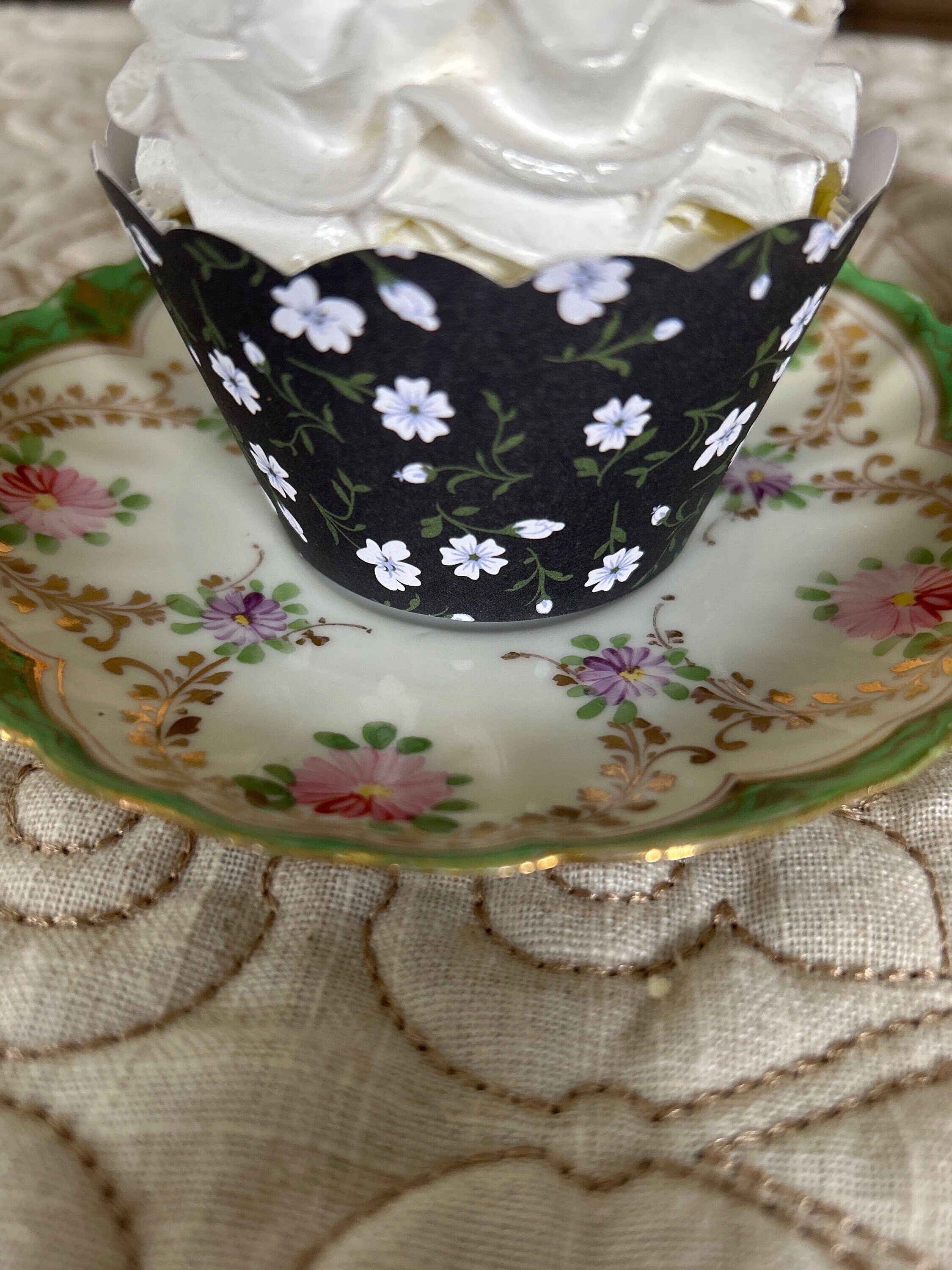 Floral Cupcake Wrappers SALE Flowers Spring Tea Party Mothers Day