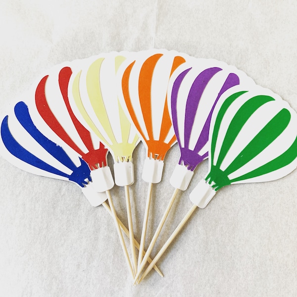 Hot Air Balloon Cupcake Toppers - Etsy