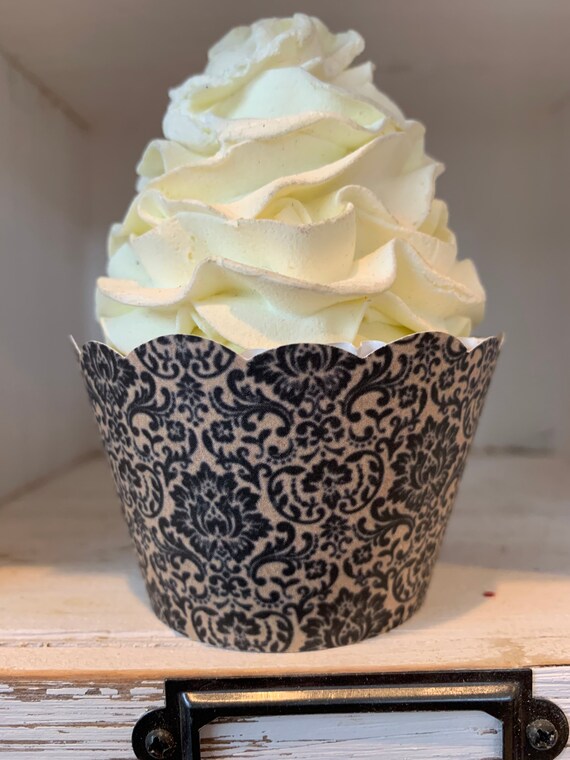 Black lace cheap cupcake wrappers