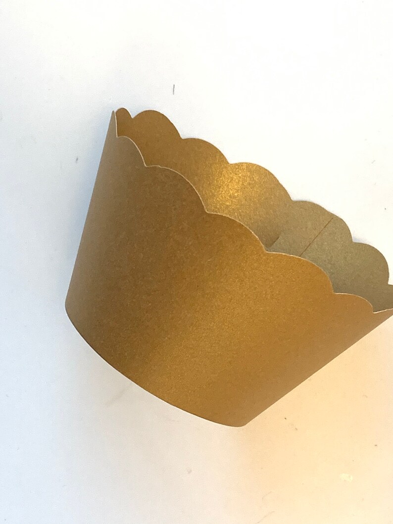 Gold Cupcake Wrappers Pearl Finish Etsy