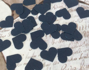 Navy Blue Confetti, Heart Confetti