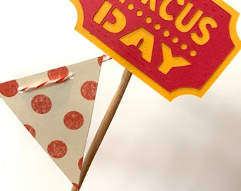 Vintage Circus Cake Banner, Circus Birthday, Sale