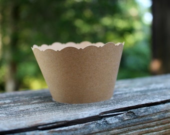 Kraft Cupcake Wrappers - Rustic Weddings