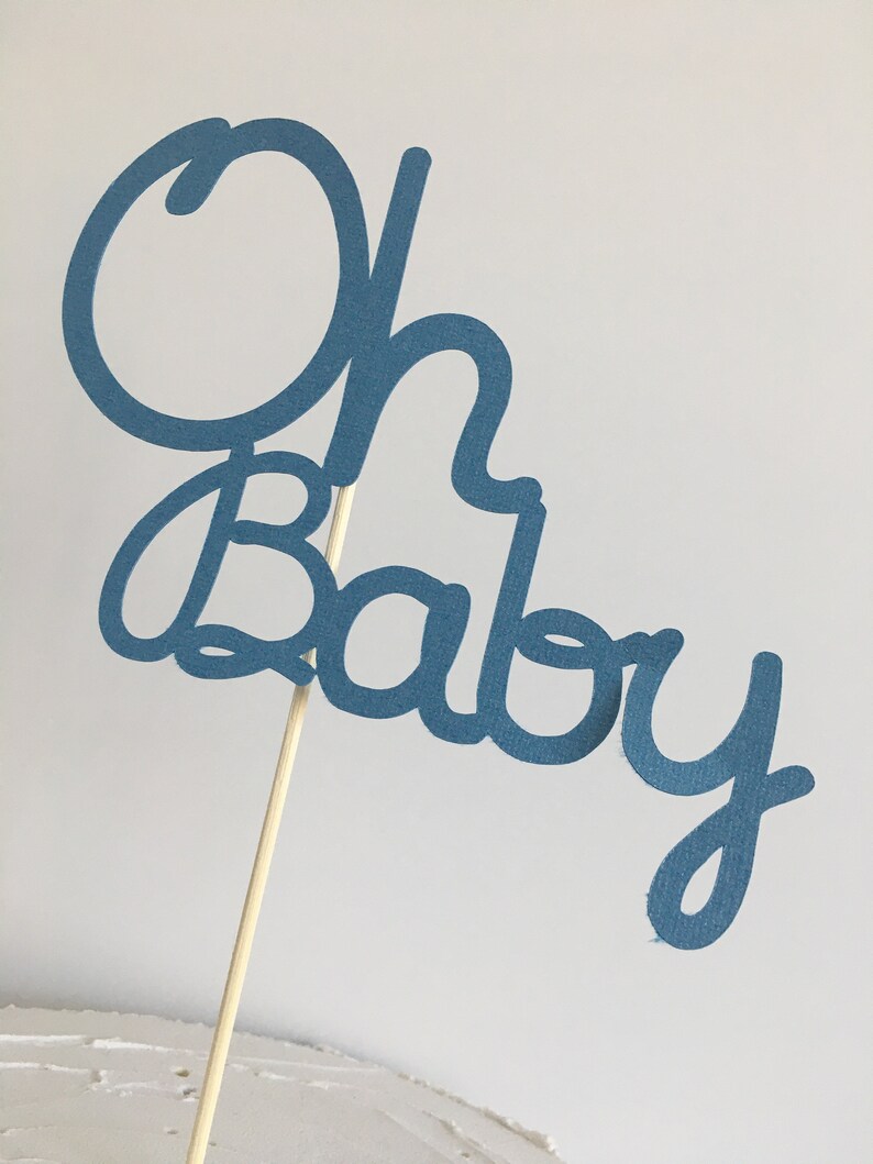 Oh Baby Cake Topper Custom Colors Etsy