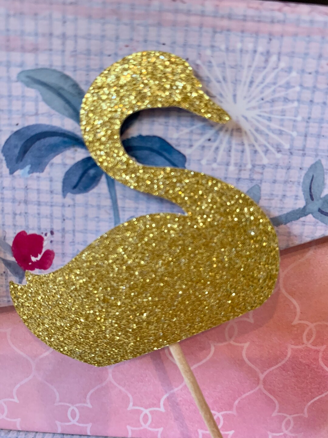 Swan Cupcake Toppers Bridal Shower Baby Wedding Etsy