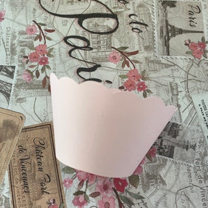 Blush Pink Cupcake Wrappers, Smooth Finish