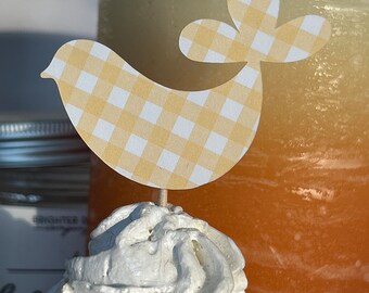 Love Bird Cupcake Toppers, Custom Colors