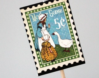 Nursery Rhyme Cupcake Toppers, Mother Goose, Baby Shower, StoryBook Theme