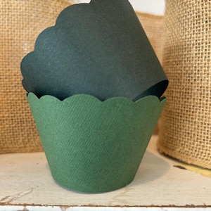 Hunter Green Cupcake Wrappers, Dark Green, Spruce, Timber Green, Evergreen