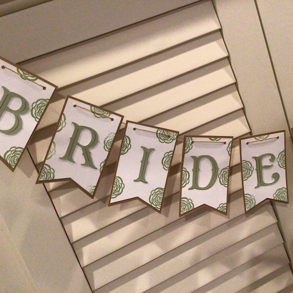 Bride to Be Banner: Sage Green Bridal Shower Decor