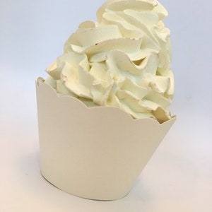 Champagne Ivory Pearlescent Cupcake Wrappers Weddings Showers Birthdays image 1