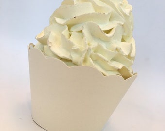 Champagne Ivory Pearlescent Cupcake Wrappers Weddings Showers Birthdays