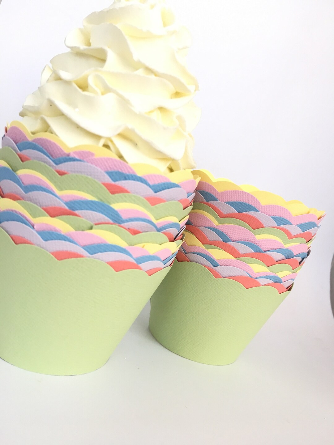 Pastel Cupcake Wrappers, Weddings, Showers, Birthdays - Etsy