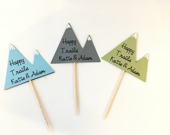 Mountain Themed Cupcake Toppers, Adventure Baby Showers, Bridal Showers, Weddings