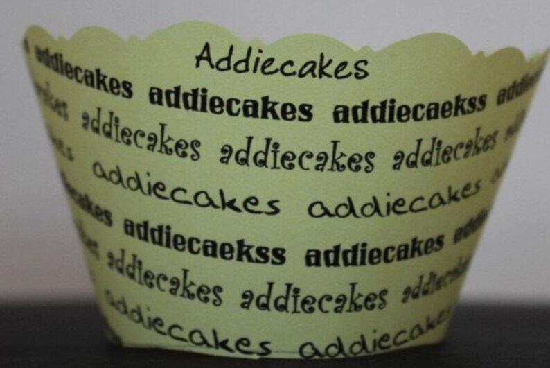 Custom Cupcake Wrappers Custom Logos Names and Dates Etsy