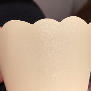Champagne Ivory Pearlescent Cupcake Wrappers Weddings Showers Birthdays image 3