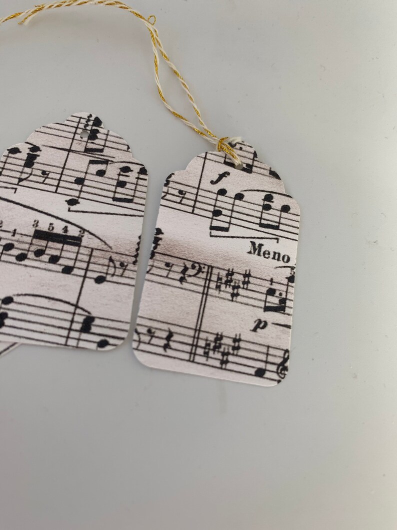 Music Note Tag Vintage Music Note Favor Tags: Wedding, Shower, Gift Tags - Etsy