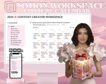Lifestyle Content Creator Notion Workspace: 2026 Planner