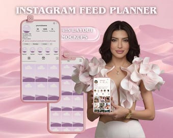 Planer kanału Instagram, makieta układu 4:5, szablony Canva (do pobrania w wersji cyfrowej)