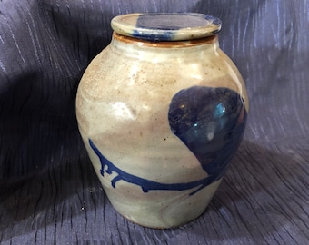 Stoneware storage jar