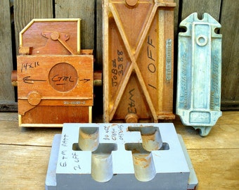 Vintage Set of 4 Industrial Molds for Artwork, Sculpture or Display