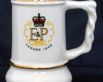 Vintage Souvenir Mini Mug Royal Visit to Canada 1959