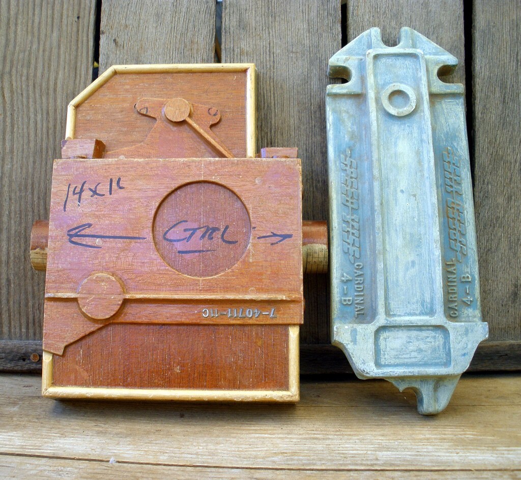 Vintage Set of 4 Industrial Molds for Artwork, Sculpture or